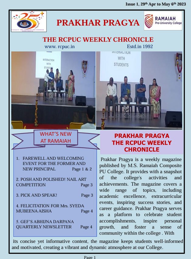 Issue 1, 29th Apr to May 6th 2023    