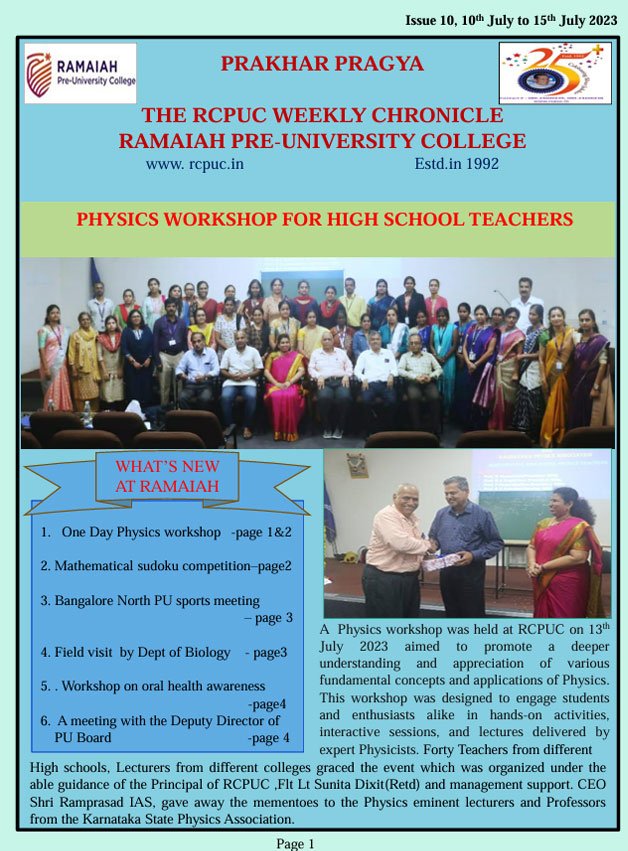 Issue 10, 10th Jul to 15th Jul 2023    