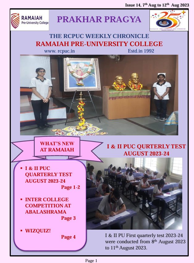 Issue 14, 7th Aug to 12th Aug 2023 