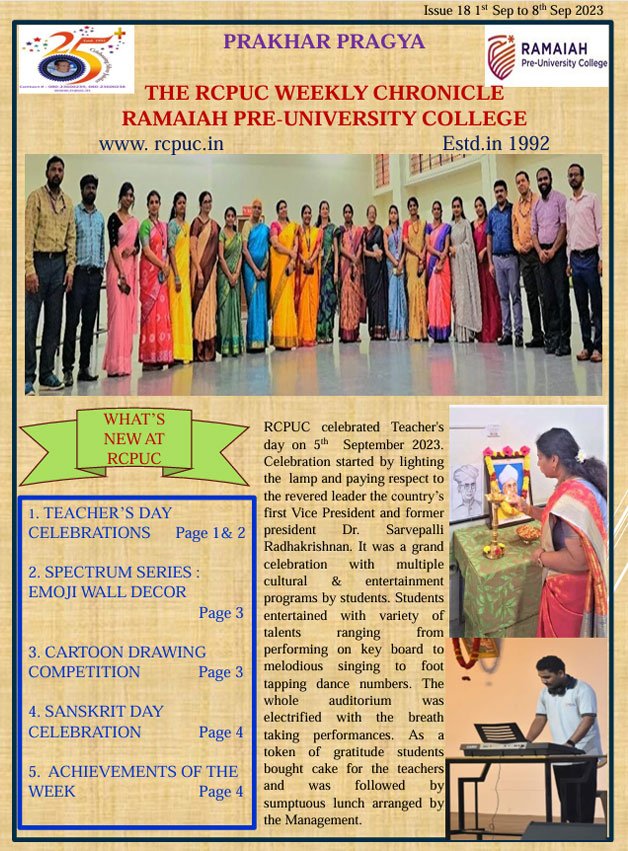 Issue 18 1st  Sep to 8th Sep 2023