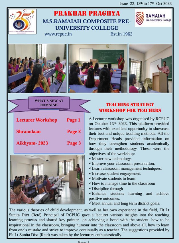 Issue  22, 13th to 17th Oct 2023