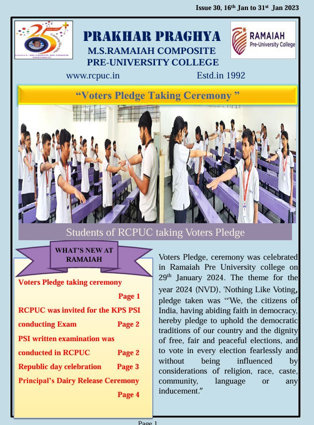 Issue 30, 16th Jan to 31st Jan 2023    