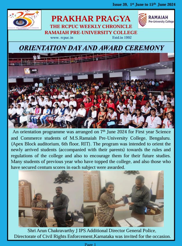 Issue 39, 1 st Jun to 15th Jun 2024 