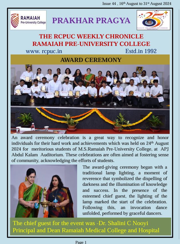 Issue 44 , 16th Aug to 31st Aug 2024