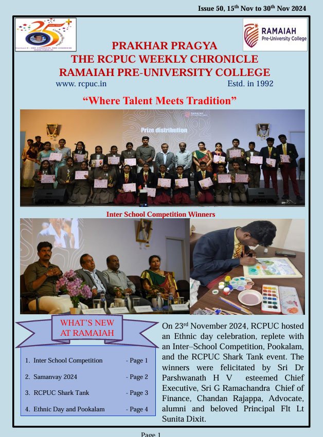 Issue 50, 15th Nov to 30th Nov 2024 