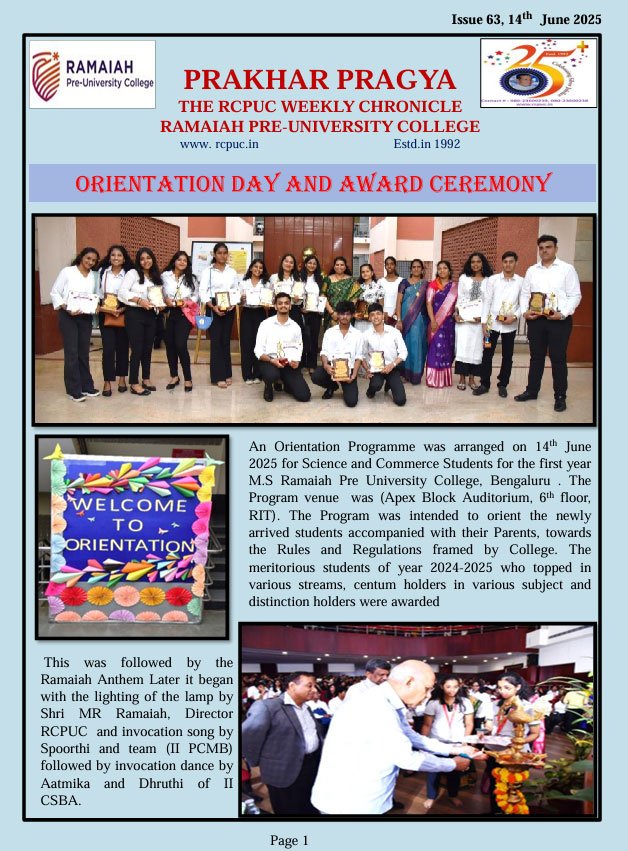 Issue 63, 14th Jun 2025