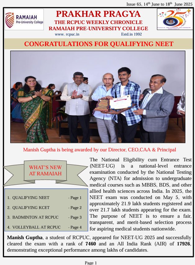 Issue 65, 14th Jun to 18th Jun 2025