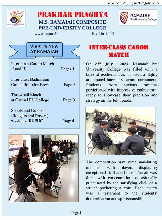 Issue 72, 27th Jul to 31th Jul 2025